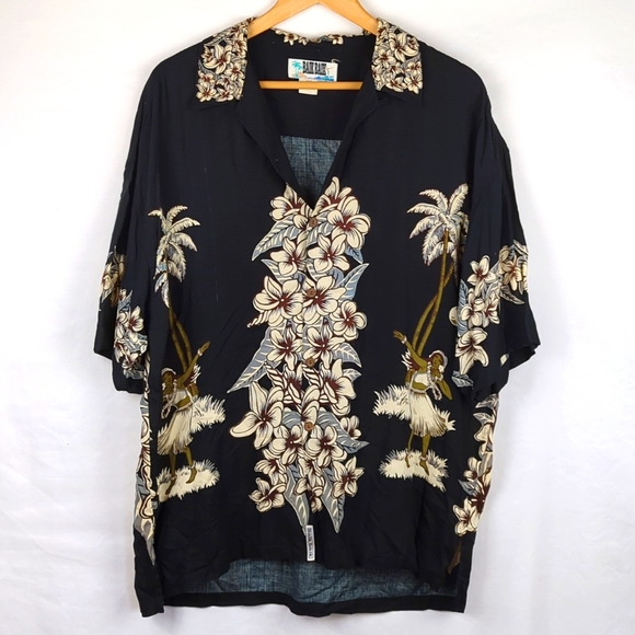 Vintage Shirts Vintage Mens Hawaiian Beach Camp Shirt Size Medium
